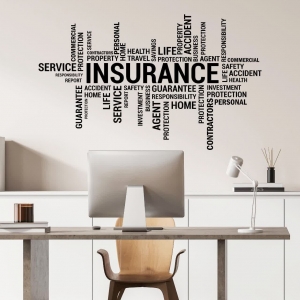 تابلو برجسته دکوراتیو INSURANCE موضوع بیمه ،کد 1097