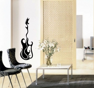 استیکر  سه بعدی چوبی گیتار، کد 416