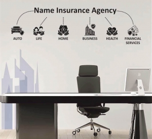 تابلو دکوری INSURANCE موضوع بیمه ،کد 1099