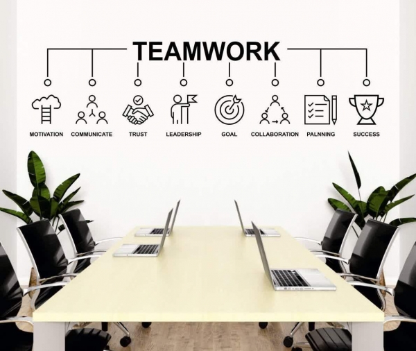 تابلو دیواری محیط اداری تیم ورک TEAMWORK ،کد 1084