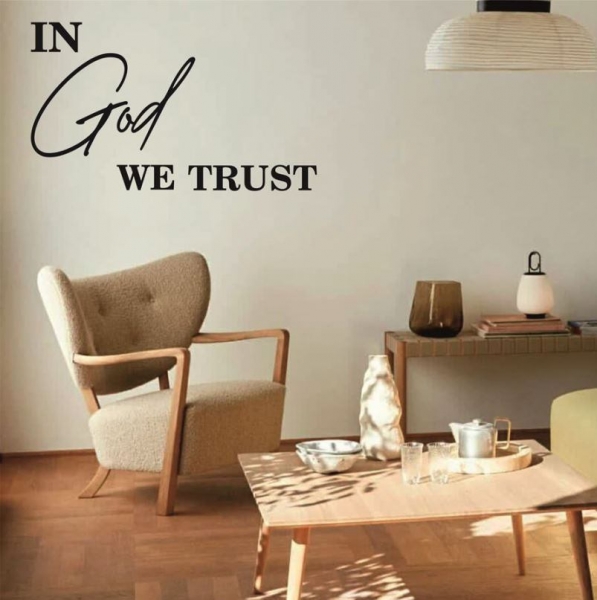 استیکر دیواری in God we trust؛ کد 870
