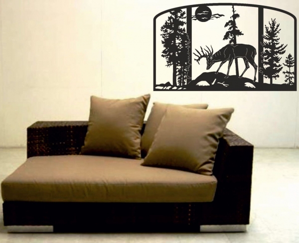 استیکر دکوراتیو طرح آهو جنگل ، کد 237