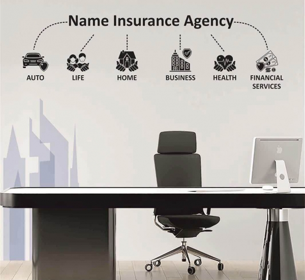 تابلو دکوری INSURANCE موضوع بیمه ،کد 1099