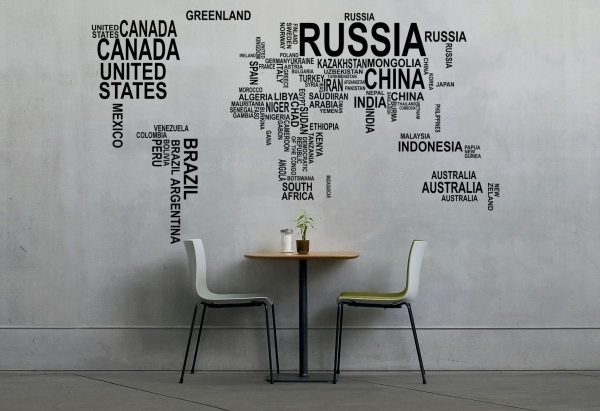 استیکر دیواری نقشه جهان، کد 328