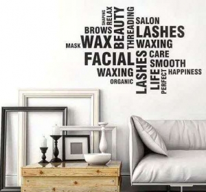 برچسب دیواری کلمات و اصطلاحات سالن زیبایی beauty salon ، کد 1073