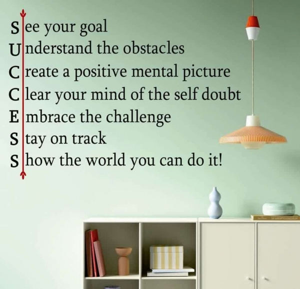 برچسب دیواری موفقیت SUCCESS ،کد 1044