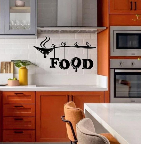 برچسب دیواری آشپزخانه و رستوران طرح Food ،کد 874
