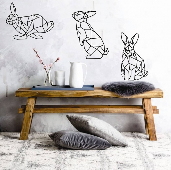 استیکر  چوبی طرح خرگوش های بازیگوش، کد 798