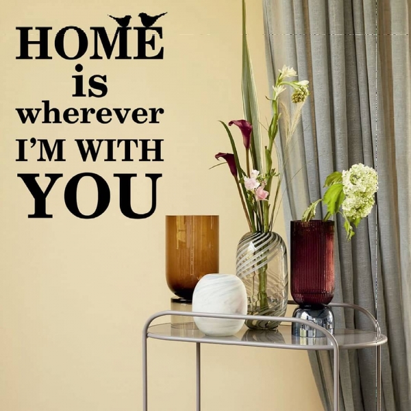 استیکر دیواری Home is wherever ، کد 723