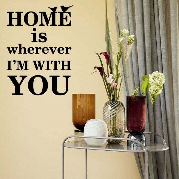 استیکر دیواری Home is wherever ، کد 723