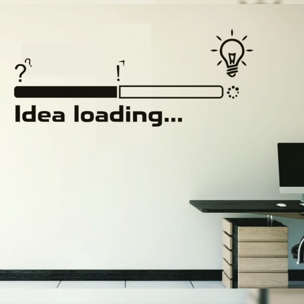 استیکر چوبی طرح ایده و خلاقیت idea loading، کد 937