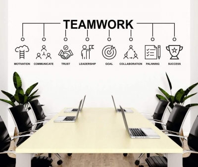 تابلو دیواری محیط اداری تیم ورک TEAMWORK ،کد 1084