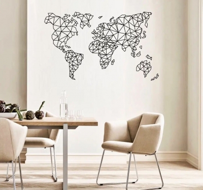 برچسب دیواری نقشه جهان، کد 839