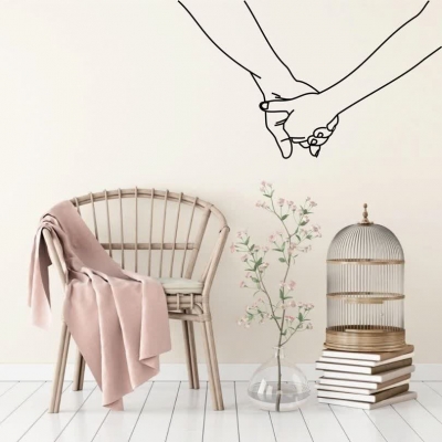 تابلو دیواری طرح دست در دست ، تابلو عاشقانه LOVE ،کد 1083