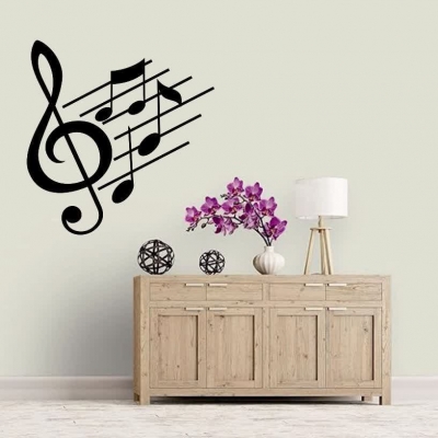 استیکر دیواری نت موسیقی ،کد 1029