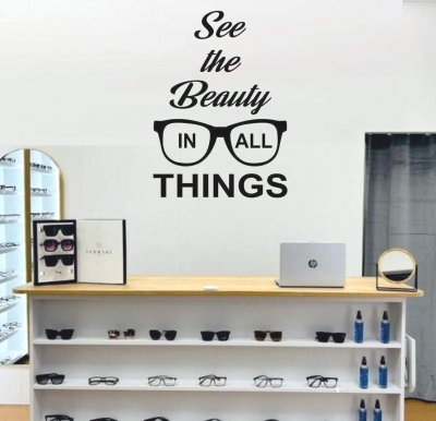 استیکر چوبی see the beauty in all things؛ کد 1079