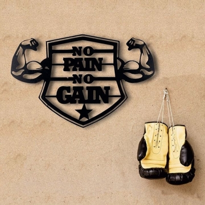 برچسب دیواری No pain No gain ، کد 525