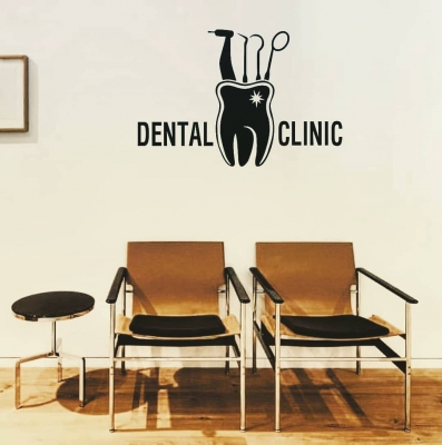 استیکر دیواری دندانپزشک DENTAL CLINIC ، کد 784