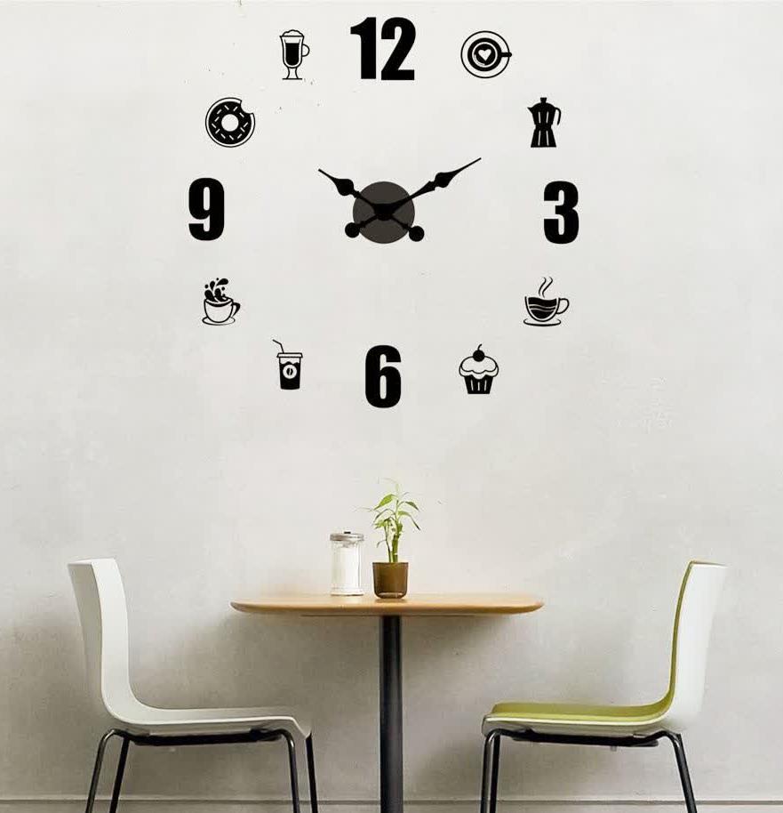 ساعت کافه ، خرید ساعت کافی شاپ، ساعت هدیه کافه ، COFFE WALL CLOCK
