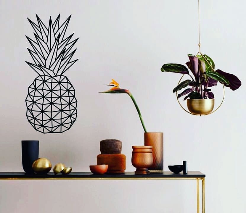 برچسب دیواری آناناس طرح استیکر دیوارکوب آناناس طرح نقاشی از آناناس pineapple