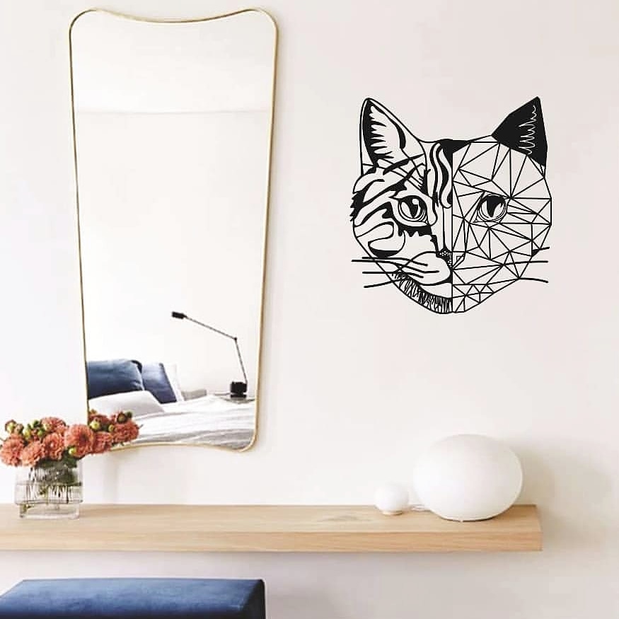 طرح نقاشی گربه طرح هندسی گربه تابلو فرش شیک پرشین کت ایده کاردستی گربه