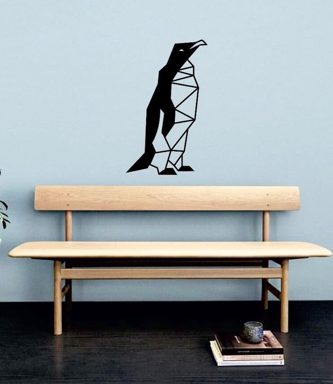 برچسب دیواری penguin استیکر دیواری پنگوئن تابلو نقاش پنگوئن چوبی
