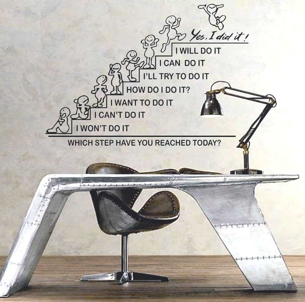 استیکر برچسب دیواری i will do it i can do it i will do it انجامش میدم من تابلو میتونم 