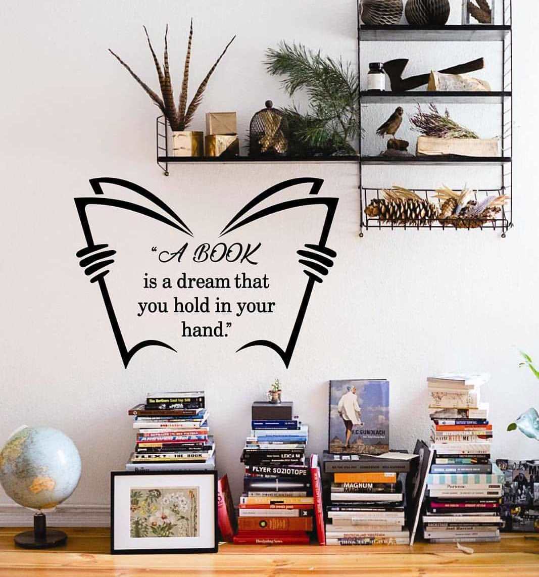 خرید برچسب دیواری برای کتابخانه استیکر دیواری برای مدرسه تابلو دیواری با موضوع کتاب