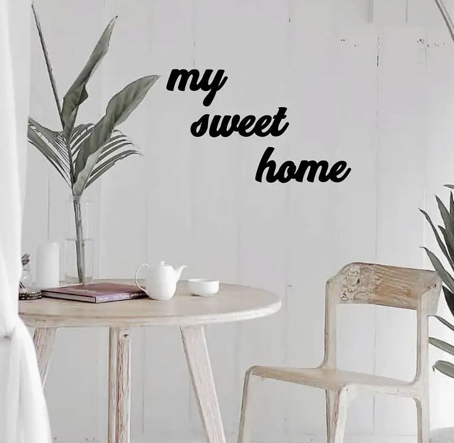 خرید تابلو دیواری سوئیت هوم سوییت هوم sweet home sweet room  برچسب دیواری