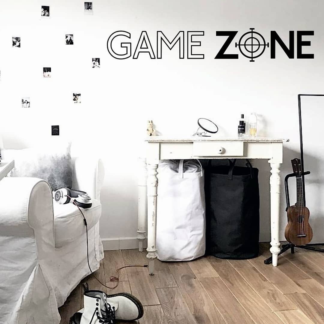 برچسب دیواری گیمینگ GAME ZONE خلاقیت برای اتاق گیم نوجوان پسرانه گیمر ها