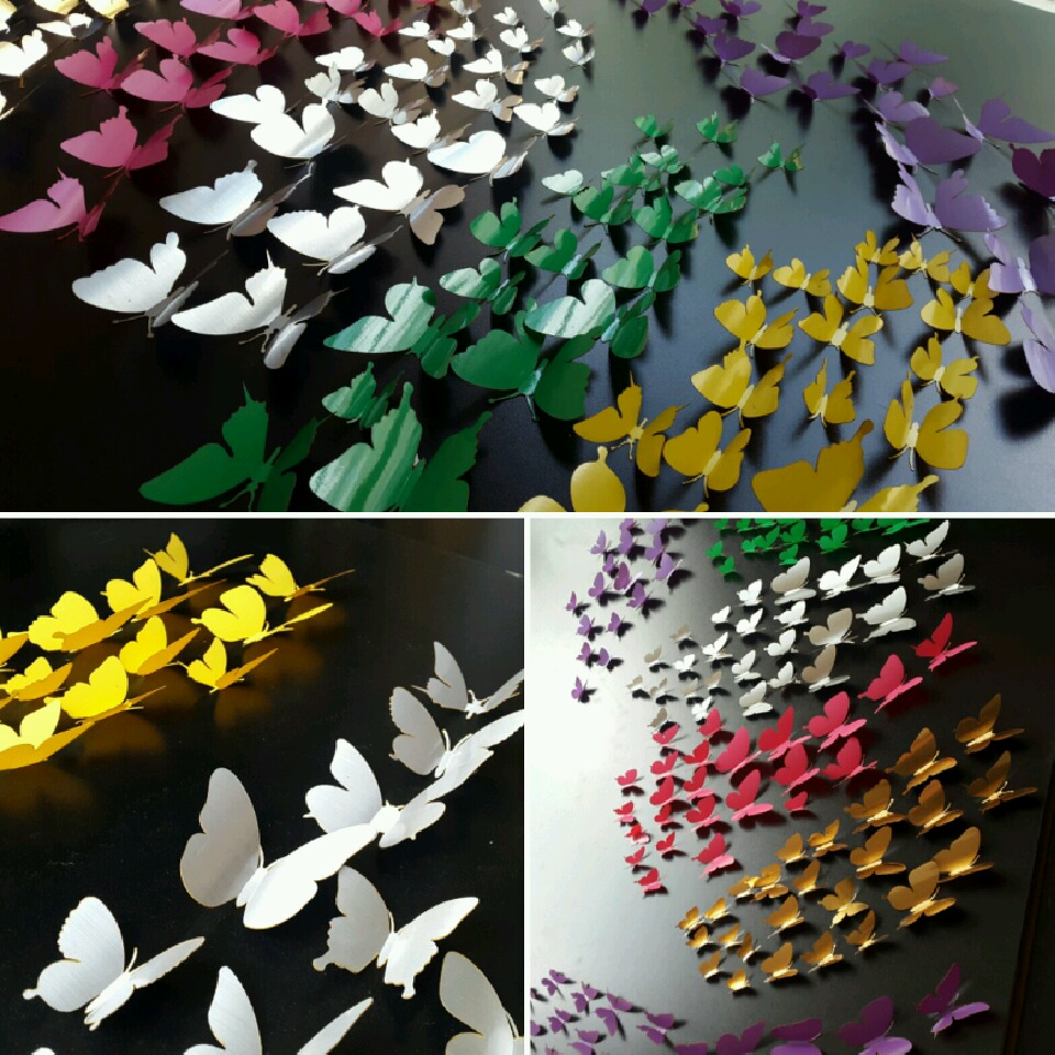خرید پروانه سه بعدی پروانه کاغذی سه بعدی الگوی پروانه کاغذی روی دیوار
